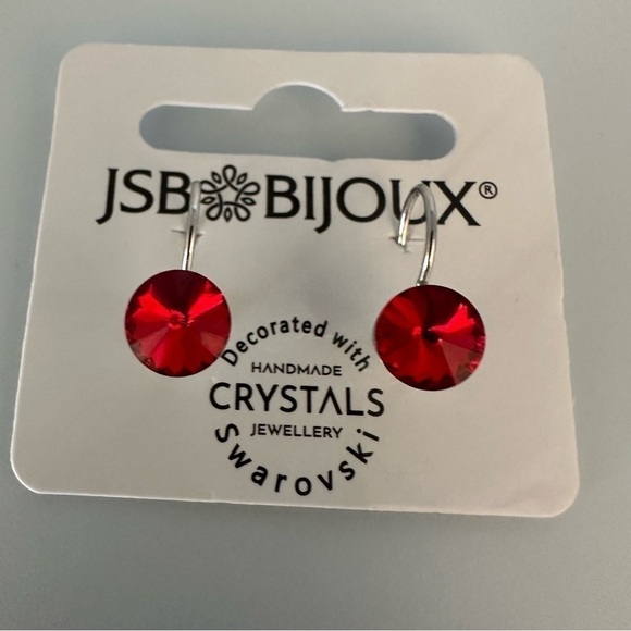 Swarovski Element round drop earrings - New - Picture 9 of 13